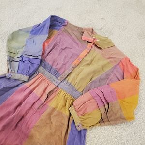 1970s patchwork dress